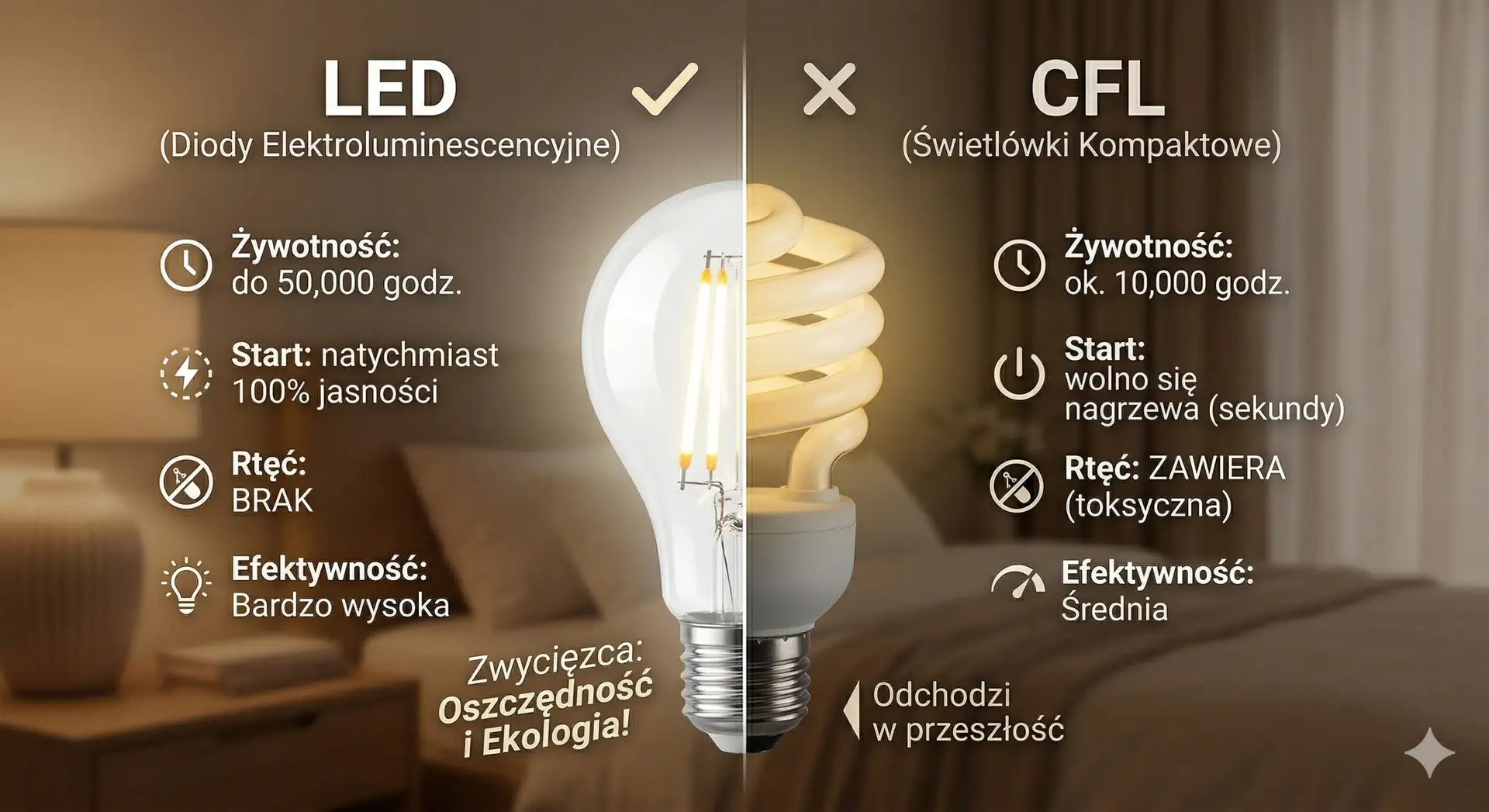 LED czy CFL? Wielkie porównanie 2026