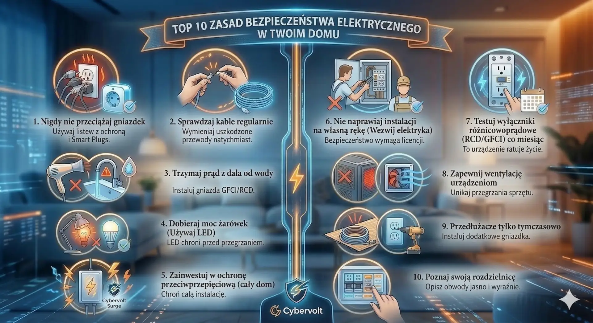 Top 10 porad dotyczących bezpieczeństwa.
